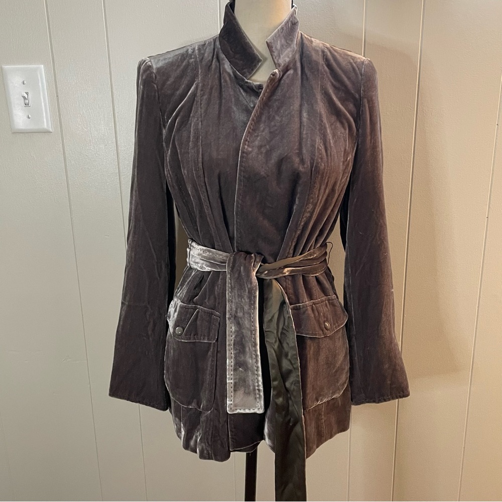 NWT Talbots Silk Blend Velvet Tie Blazer.
